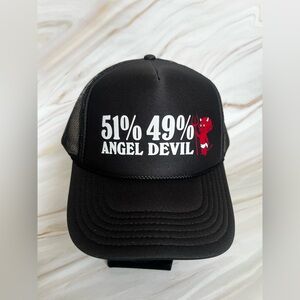 Otto Men's Trucker Hat 31% Angel 489% Devil Snapback Ball Cap